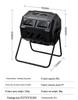 Compost Tumbler: Outdoor Patio Leaf Storage & Organic Fertilizer Bin