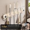 Wall-Mounted Suction Cup Mop and Broom Holder