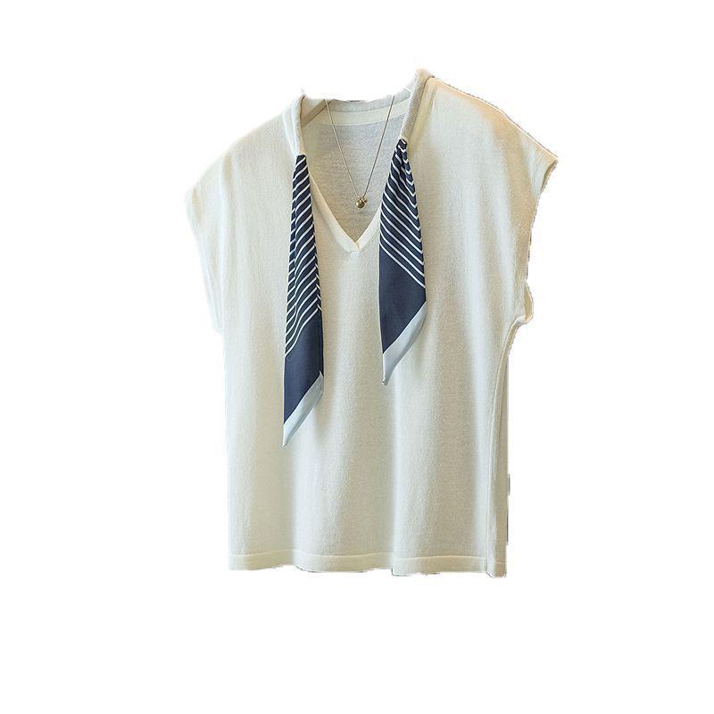 Plus Size Korean Style Patchwork Short Sleeve Women's Summer Slimming T-Shirt