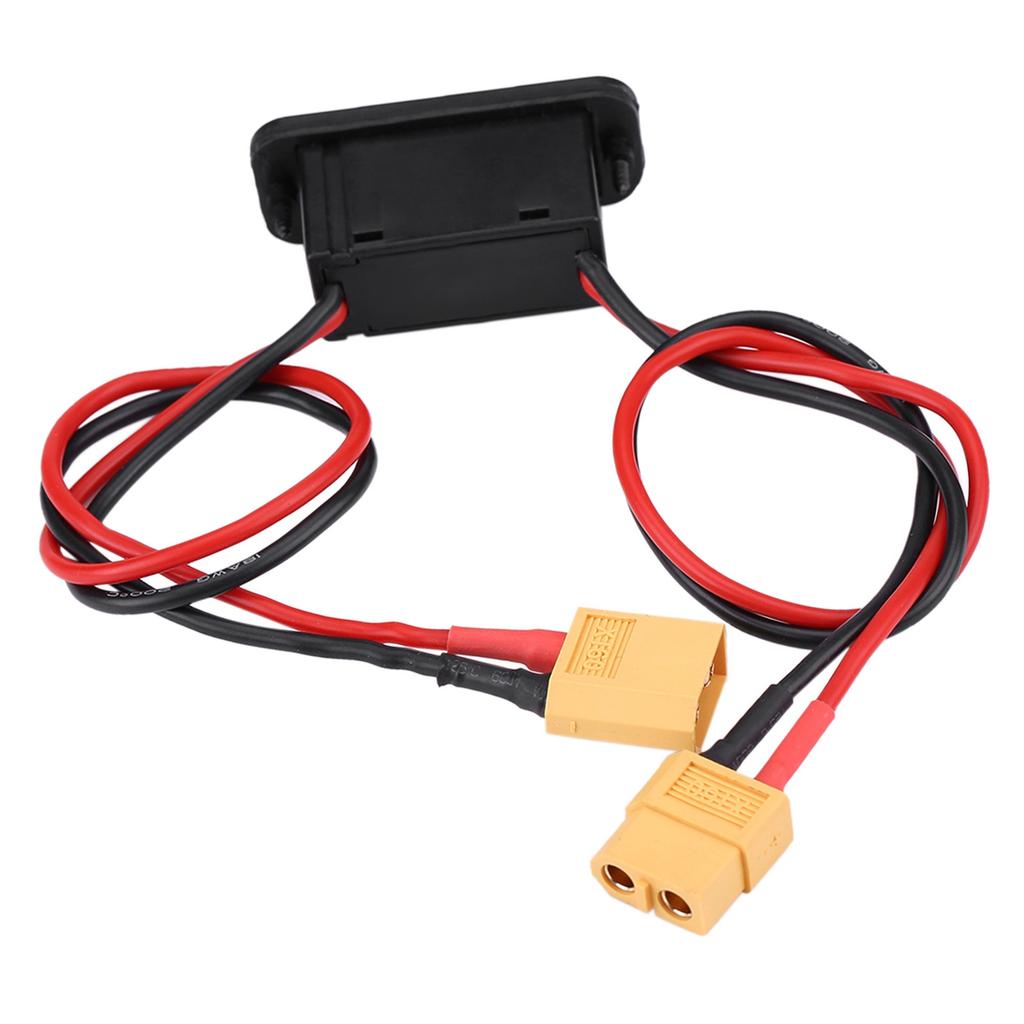 Large Current RC Airplane Model   with On/Off LED, Spare Port for Charging, Hvy Duty XT60 Connector, Male and Female Connectors,  and Convenient