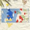 Cartoon girl and blue bird pattern polyester microfiber beach towel is highly absorbent, suitable for swimming and beach outings