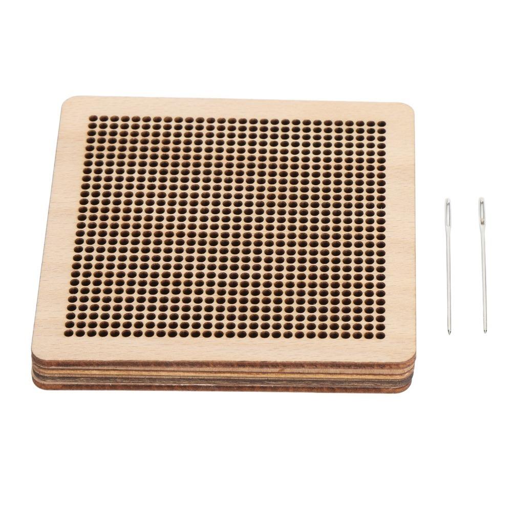 4pcs Hollow Design Needlepoint Board Set Wooden Embroidery Stitch Board For Crafters