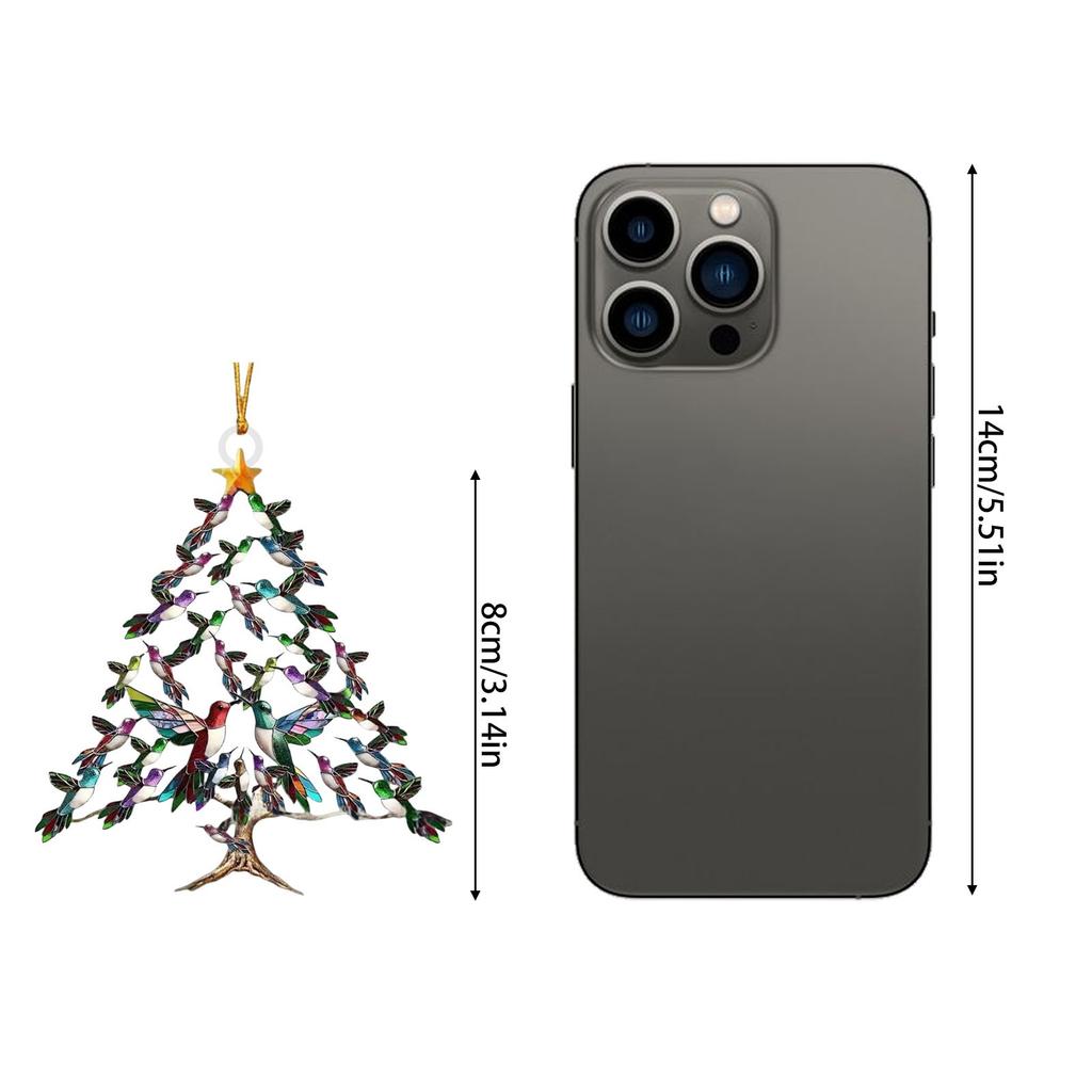 Christmas Ornaments, Christmas Tree Hummingbirds, Exquisite Ornaments, Acrylic Simulation Hummingbird Ornaments