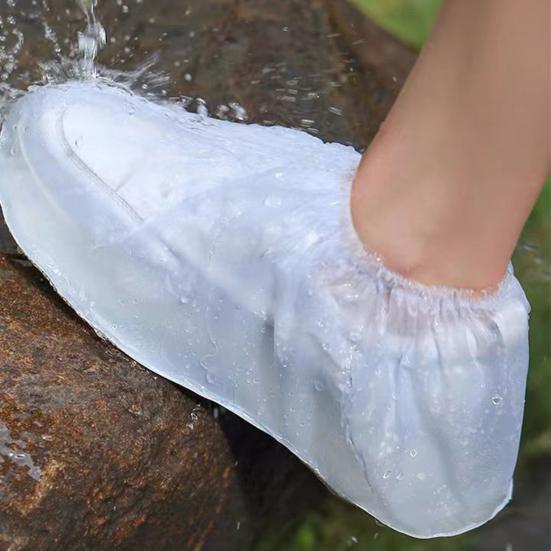 1 Pair Waterproof Rain Shoe Cover Non-Slip Reusable Slip-On Overshoes Men Women Travel Outdoor Rain-proof Boot Shoes Protector