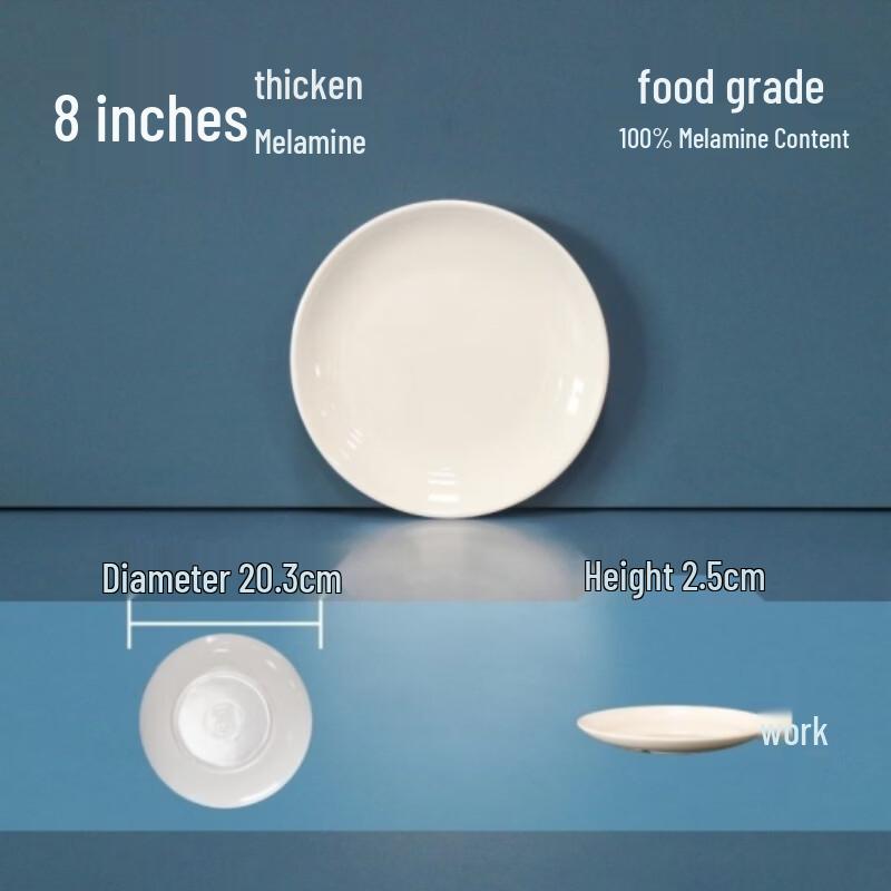 Melamine Round Dinner Plates