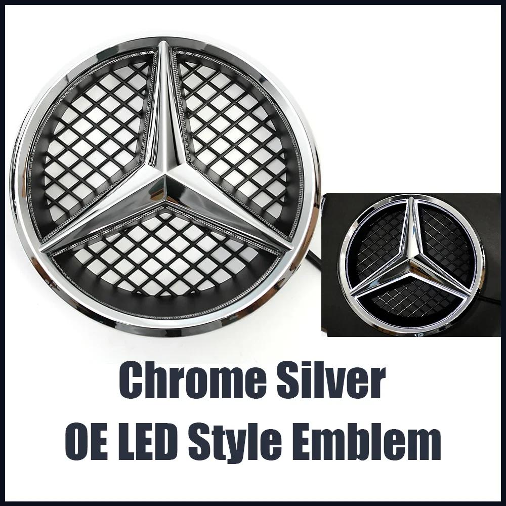 2025 Hot Car Sticker Silver And Black OE Style  For Mercedes Benz C-Class W204 2008-2014 C180 C200 C230 C250 C280 C300 C350 Fron