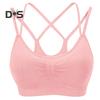 Women Sport Bra Multi Strap Hollow Out Back Push-up Vest Bra Quick-drying No Wire Seamless Gym Jogging Bra with Removable Padding