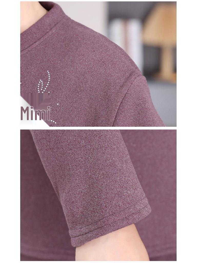 Thick Fleece-Lined Velvet Cardigan & Pants Set for Elderly Women, Plus Size - Perfect Winter Wear for Moms