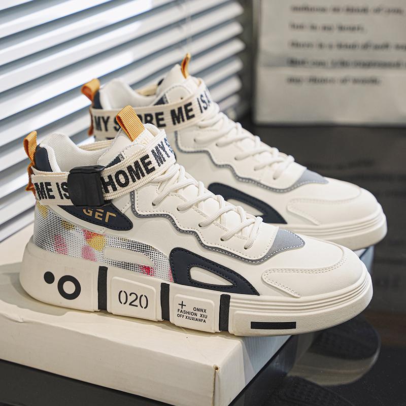 men's casual style cold resistant and warm student board shoesWinter cotton shoes thick plush high top sports and leisure shoes