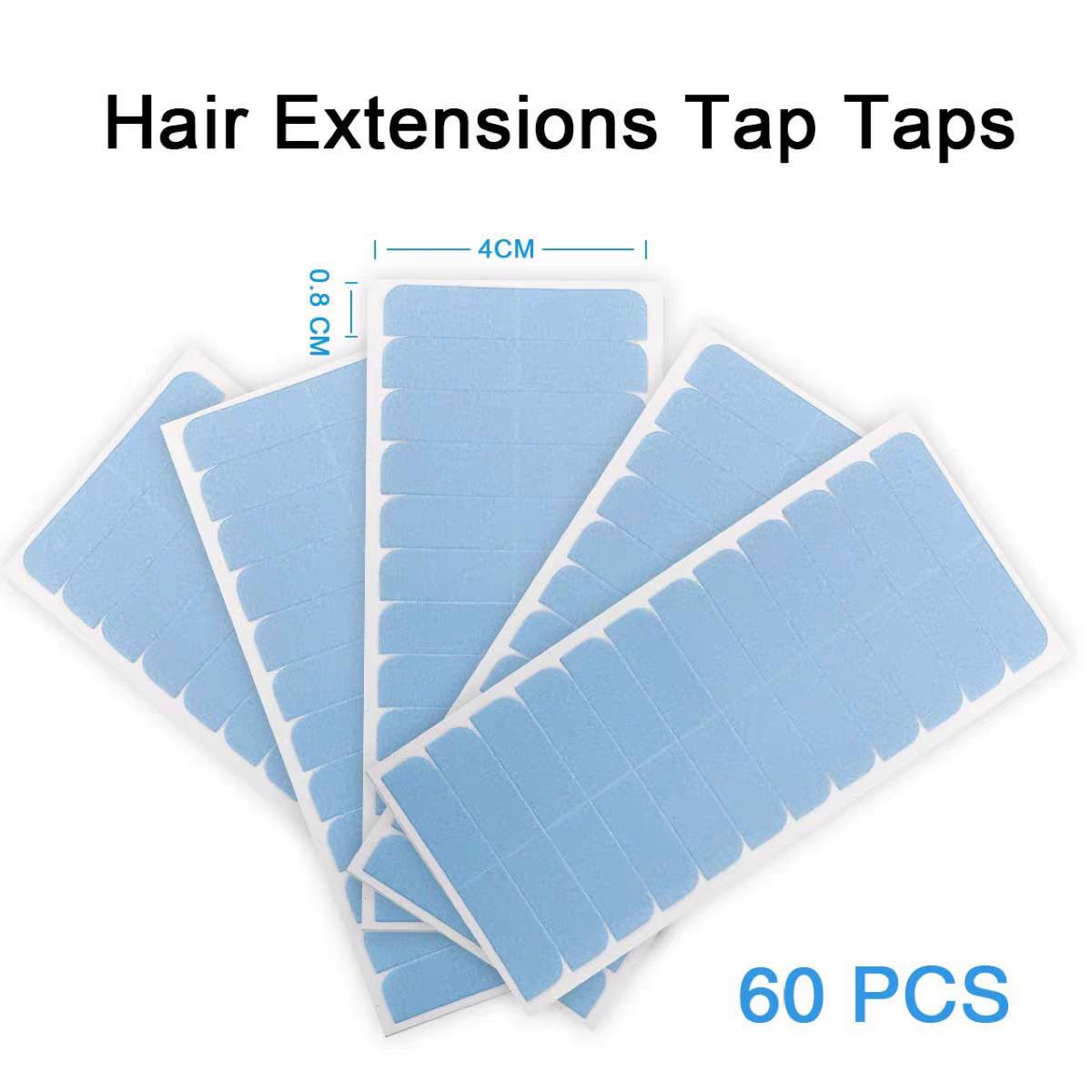 

Double-Sided Adhesive Tabs for Hair Extensions and Wigs, American Blue Tape, 4x0.8cm.