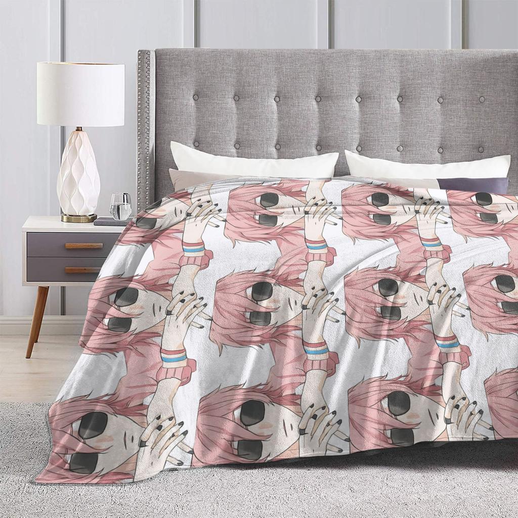 Yarichin B Club Yuri Blanket Warm Street Trend Plush Throw Blanket For Couch Chair Sofa Bed Camping Flannel Bedspread Bed Cover