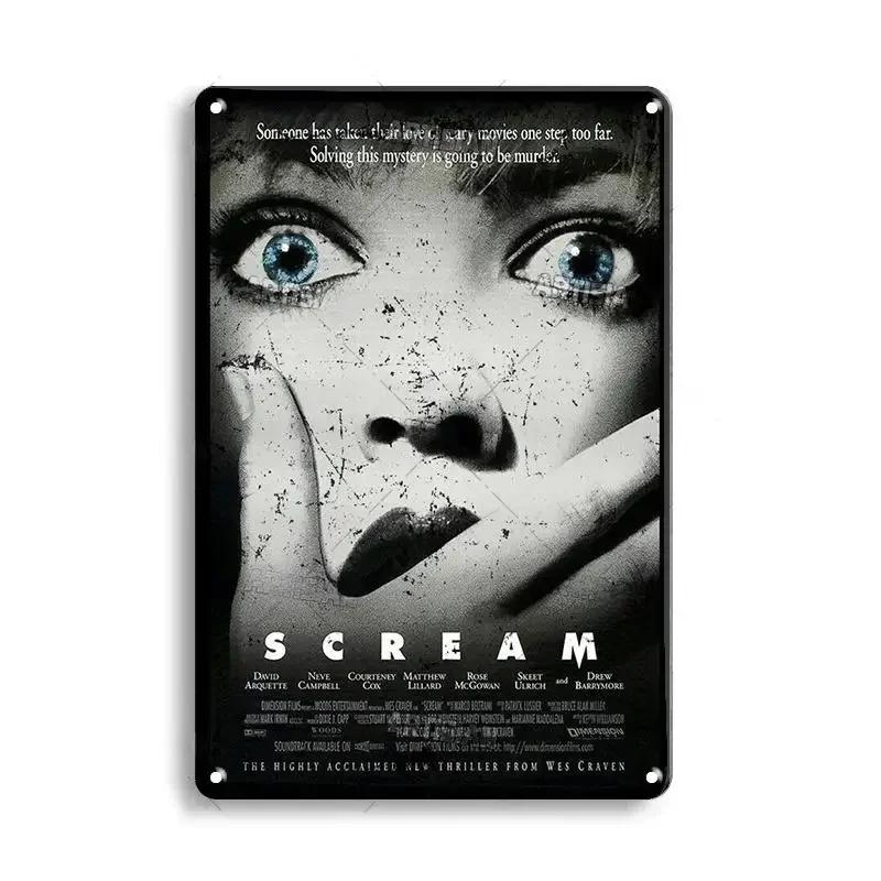 FJ Decor Classic Horror Movie Metal Tin Signs Plaque Retro Decorative Plate Bar Club Pub Wall Decoration Rusty