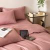 100 Pcs~ Nordic Pure Cotton Polished Four-Piece Set, Thickened Warm Cotton Bed Sheet, Quilt Cover, Mattress, Bedding
