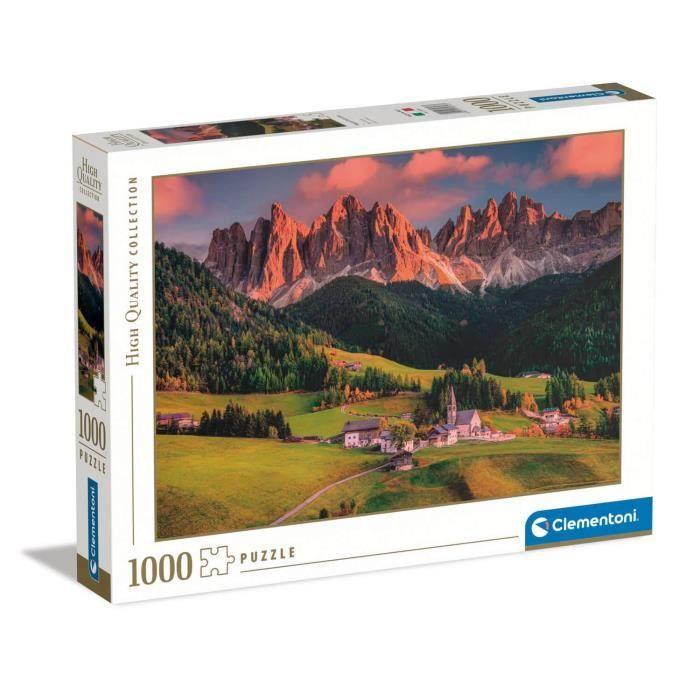 Puzzle 1000 pièces - clementoni - dolomites magiques - paysage et nature - adulte - intérieur