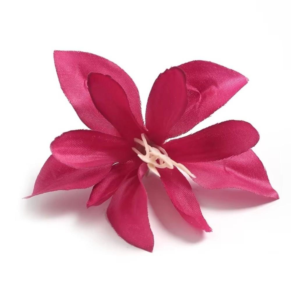 10Pcs Silk Artificial Lily Flower Materials DIY Bouquet Fake Flowers Handmade Simulated Double-petal Lily Flower розы красного