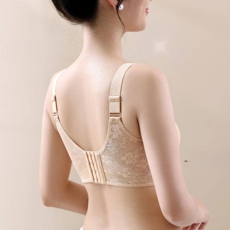 Underwear Full Cup Thin Bra Women's Gathering Bra Anti Sagging Bra and Complementary Breast Bra