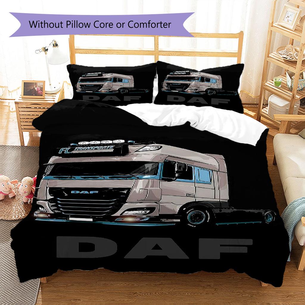 DAF Pattern Bedding,Quilt Set Quilt Cover Pillowcase Home Birthday Gift(1 * duvet cover + 2 * pillowcase, without core)