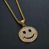 Europese en Amerikaanse Grensoverschrijdende Nieuwe Hip-hop, Sieraden, Verguld Diamant Smiley Gezicht Symbool Hanger Ketting