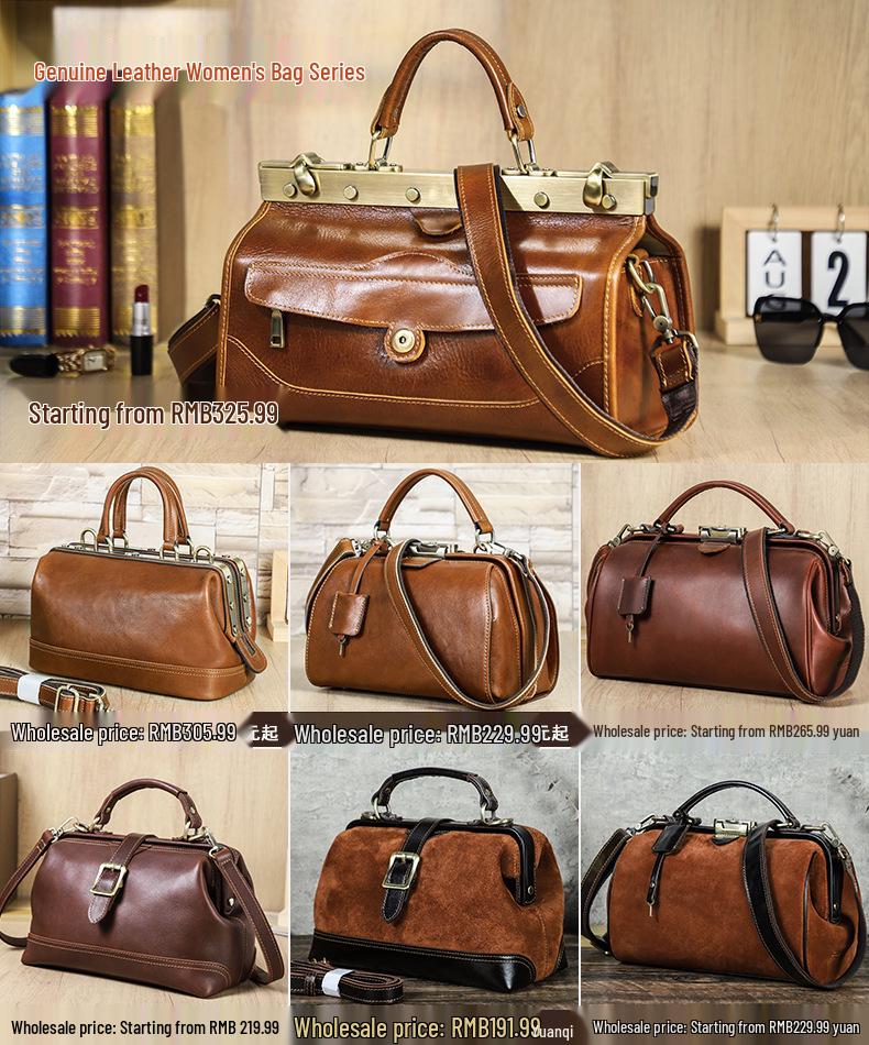 Borsa a mano da donna in pelle pieno fiore con chiusura a scatto metallica - Borsa convertibile a spalla singola/a tracolla per pelli grasse