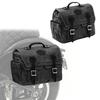 Set 2x Side Motorcycle Saddlebag Canvas with Inner Bag CV1 Black
