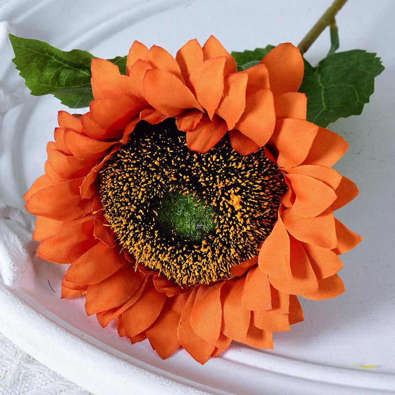 Simulated Sunflower Big Head Home Decoration Window Sill Shop Fake Flowers Silk Picnic Photography Props Vase Flower Bouquet