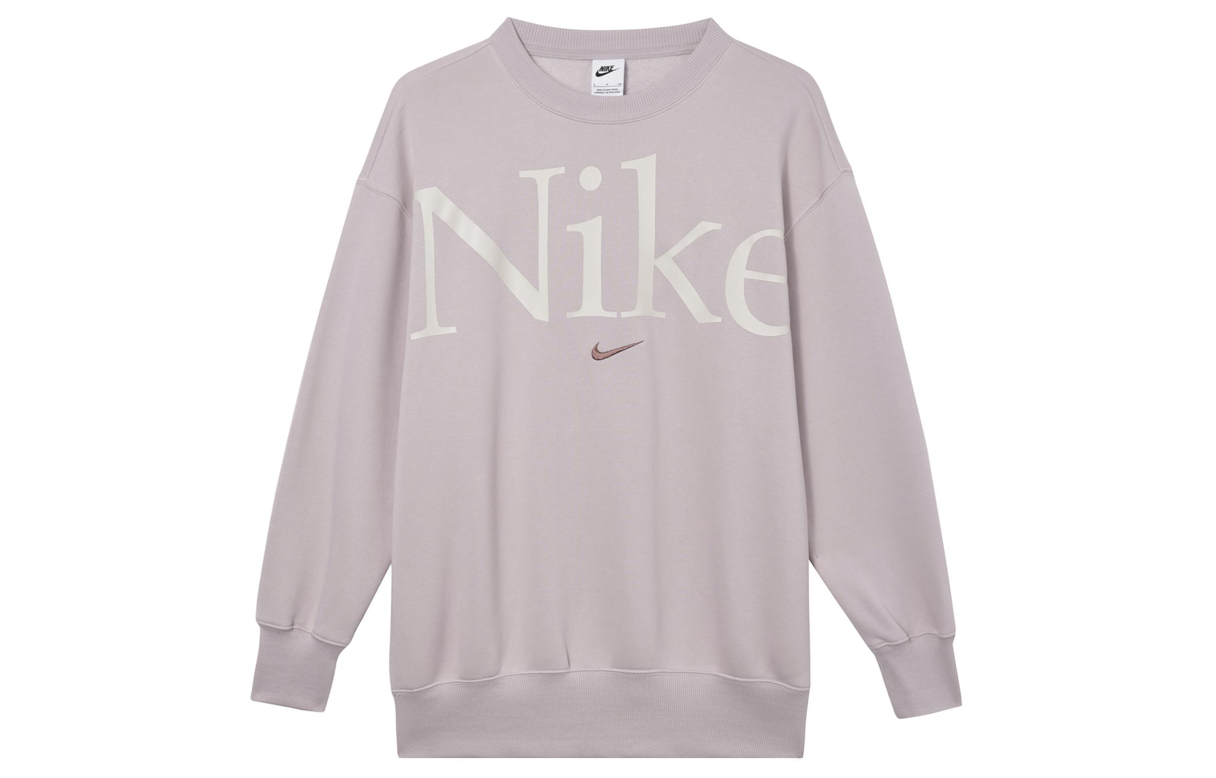 Nike Sweatshirts Women s Pink Crew Neck Moderate Regular FN3655-019 XL