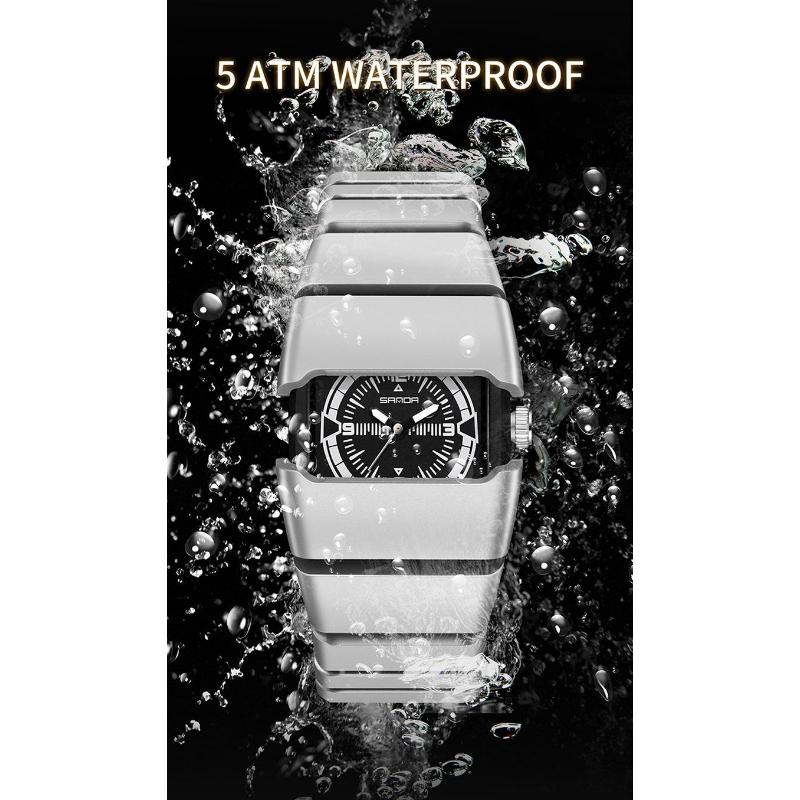 SANDA Cool Watch For Men Creative Style Alien Design Waterproof Luminous Quartz Watches Male Sports Wristwatch