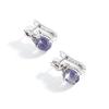 925 Sterling Silver Tree Leaves Design Earrings Natural Iolite oval6*8mm gemstones Exquisite fine jewelry for party banquet wear