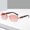 Manufacturer UV400 Female Sunglasses for Women Frameless Sun Glasses In Various Colors Transparent Blue Gray Tea