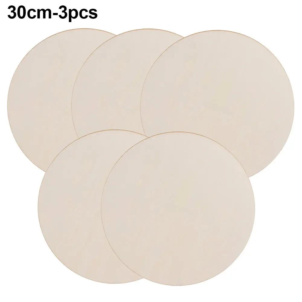 5-30cm Rodajas de Madera Natural Redondas Sin Terminar Círculos Placa en Blanco Color Sólido para Manualidades en Madera Adorno de Boda Cumpleaños Navidad