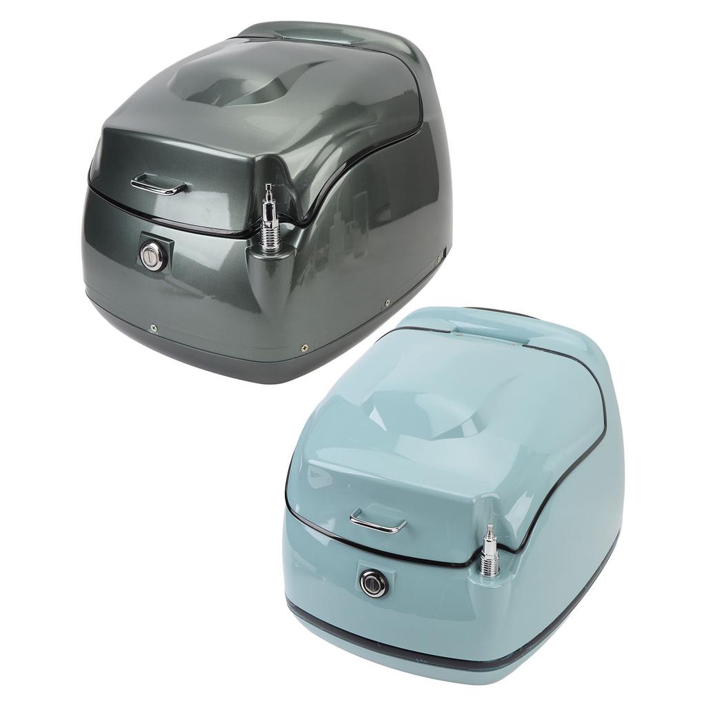 38L Motorcycle Top Box Retro Water Resistant Motorcycle Trunk Luggage Top Case Universal Fit for Ele