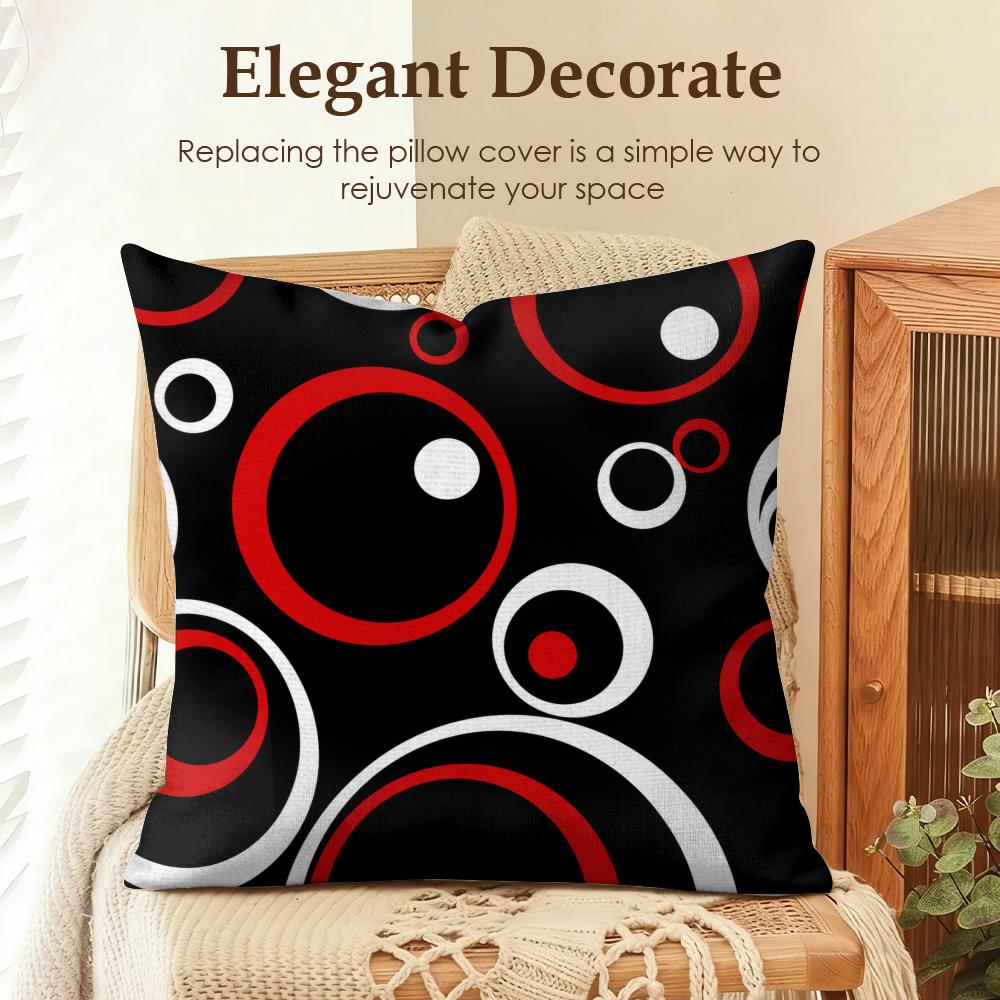 op Art Echo Spectrum Cushion Cover Natural Linen Organic Fabric DoubleSided Printing Sofa Home Decor Gift Pillow Case 30x30cm