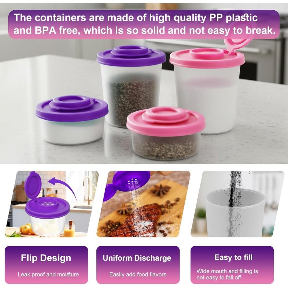 Für Salz- und Pfefferstreuer in Reisegröße mit luftdichten Deckeln aus Kunststoff für den Außenbereich wie Camping und Picknicks