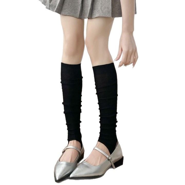 White Foot-stepping Socks Cover Women's Summer Thin Breathable Ballet Style Miu Stacking Socks Versatile Stockings Thin Calf Cover