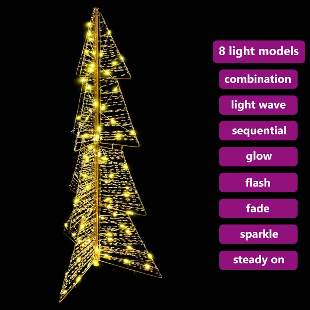 Christmas Tree with 100 LEDs Warm White 120 Cm PET