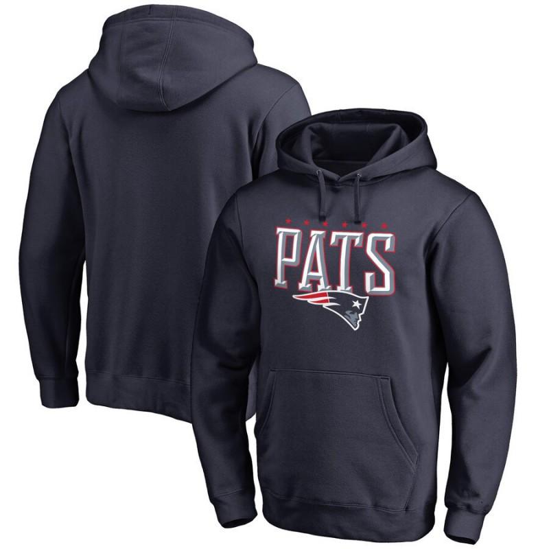 Mens Plus Size NFL Patriots Hooded Sweatshirt Loose Fit Casual Sports Top