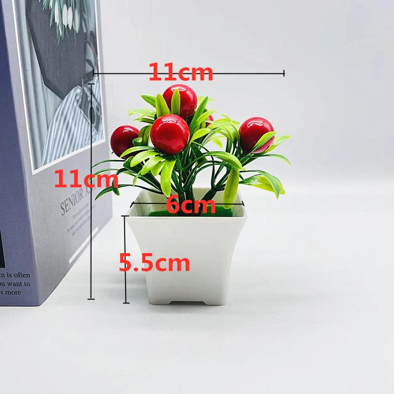 Artificial Potted PlantsArtificial Flower Potted Plants Artificial Fruit Bonsai Small FruitsPlastic Artificial Flowers