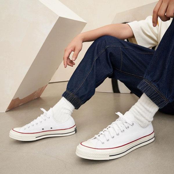 New Converse 1970s Low Top CONVERSE ALL STAR Collection Vulcanized Shoes Unisex White A162065C