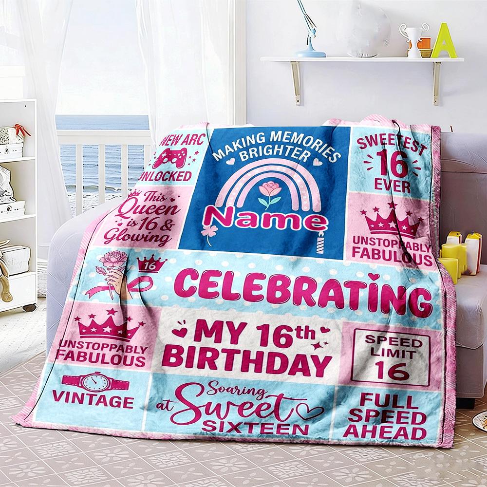 Anniversary Celebration Customize Your Name Home Blanketss Limited Edition Comfort Softness Lightweight For All Seasons Perfect For Picnics Sofas