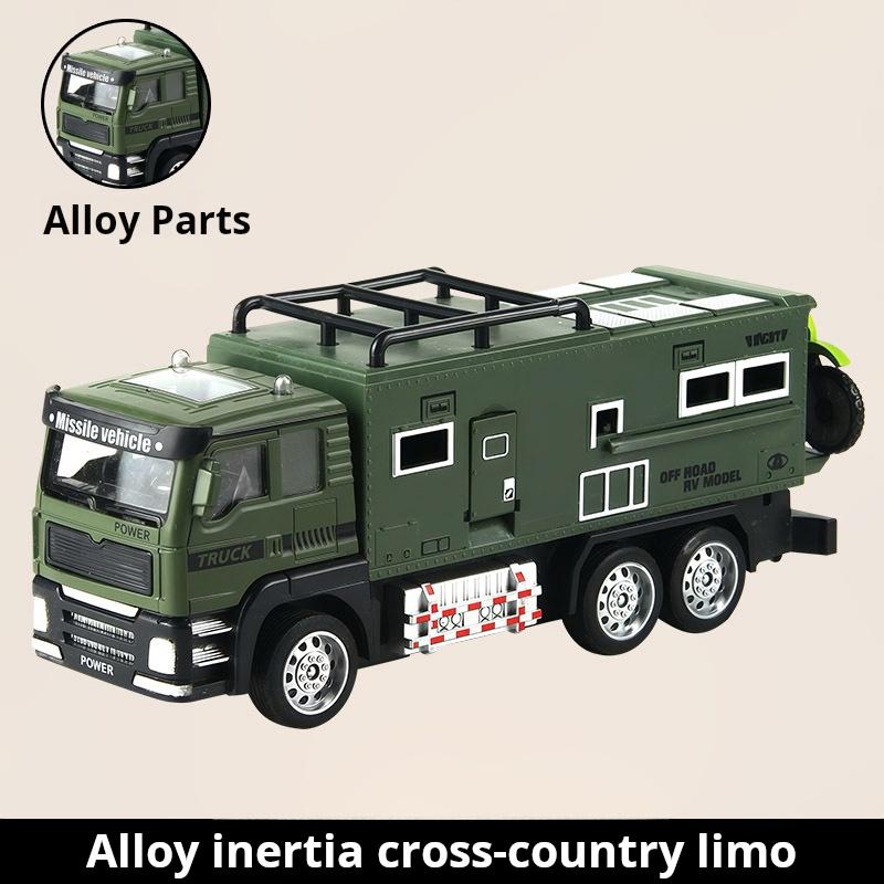 1/24 Maßstab Geländewagen Modell Miniatur Wohnmobil Spielzeug Metall Druckguss Türen Geöffnet Rückziehbar Campingwagen Modelle für Jungen