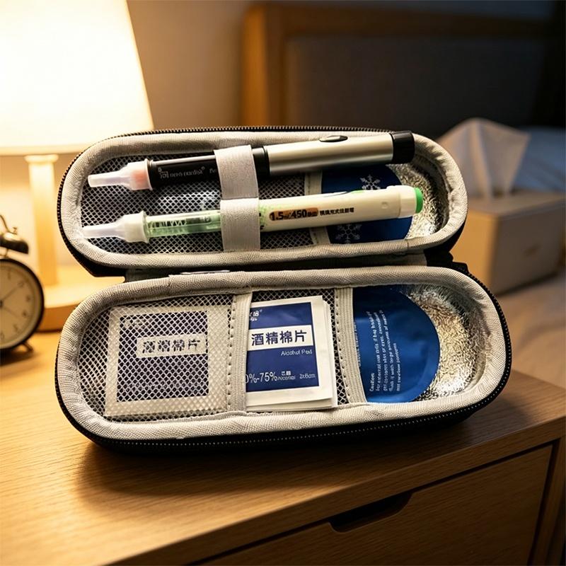1Set Portable Diabetic Insulin Cooling Bag Protector Refrigerated High Capacity Medical Cooler Organizer Travel Case