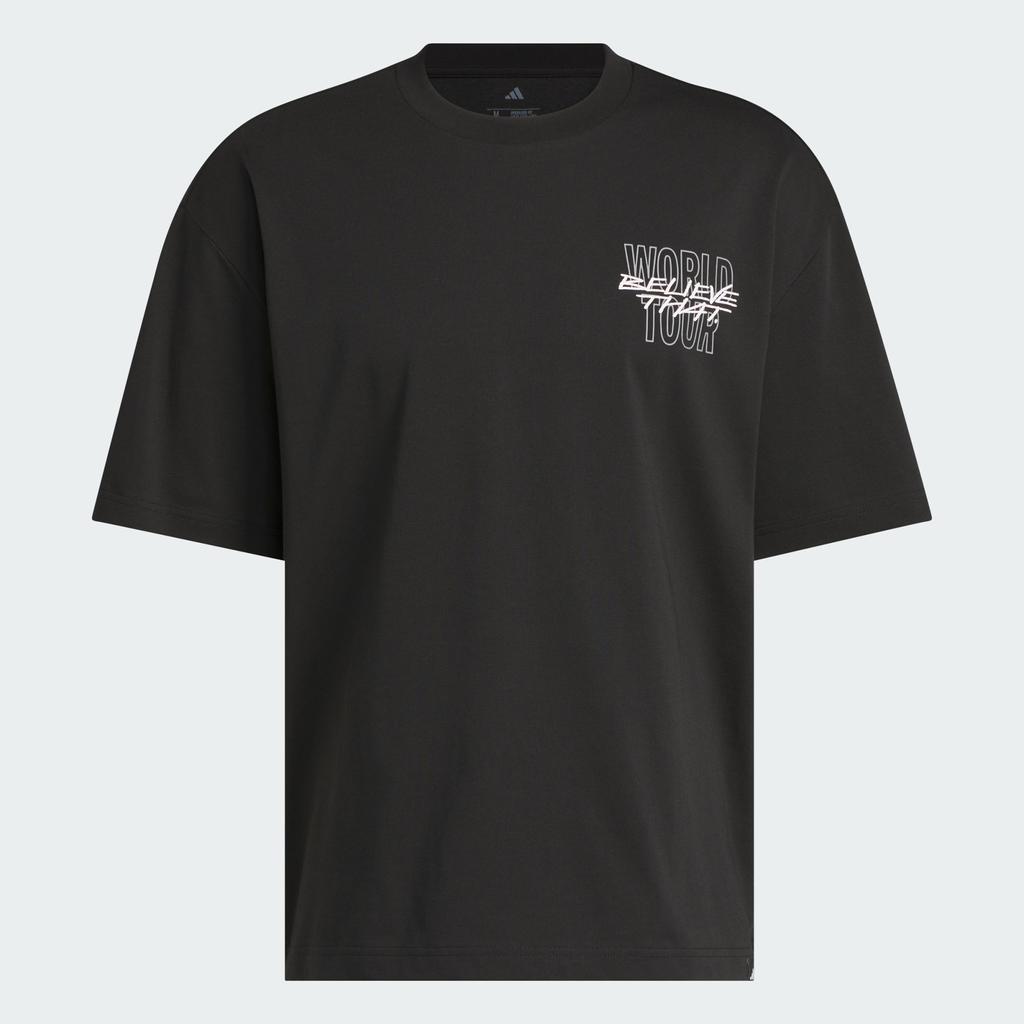 adidas T Shirts Men's Black Crew Neck Moderate