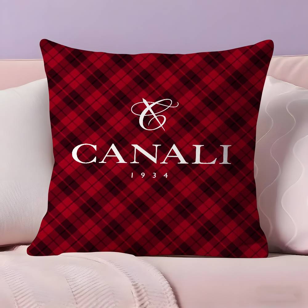 Men's clothing brands C-CANALI Pillow Case Anti-dustmite Pillowcase Invisible zipper silky short plush Sofa cushion cover