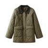ins European and American style new fashion temperament classic quilting contrasting color lapel cotton jacket