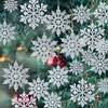 12pcs/set Plastic Christmas Snowflake Pendants XmasTree Hanging Ornament Xmas Gift