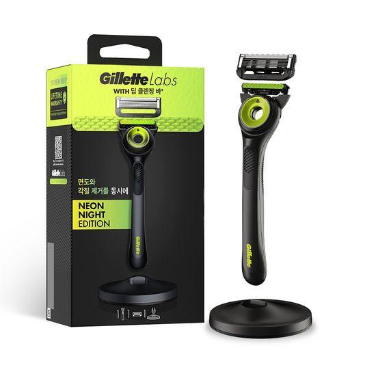 Gillette Labs Deep Cleansing Bar Razor Neon Night Edition (Handle + 1 Blade)