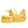 Shangxin Tang Yan same bag underarm pleated crescent bun mother shoulder bag retro rivet locomotive bag