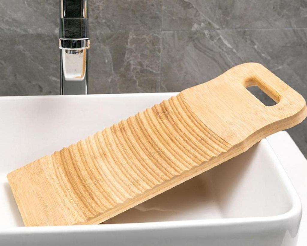 Shilanmei Natürliche Handwäsche mit für den Heimgebrauch und und Erhältlich in 3 Größen Waschbrett, Bambus, Brett, Groß, Griff, Reise, Verschleißfest, Langlebig,