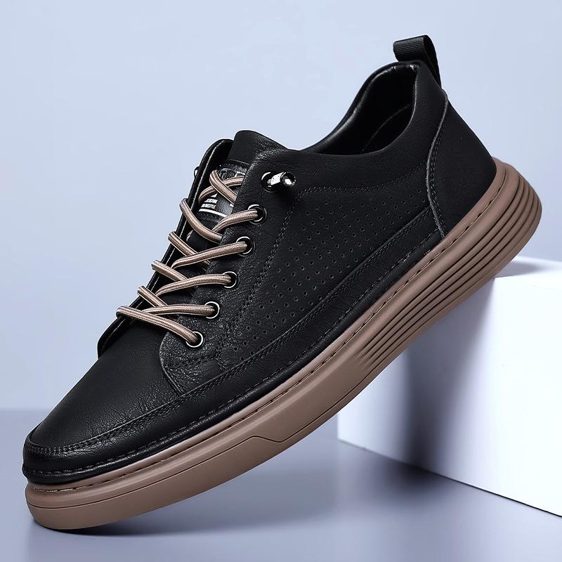 2025 Special Selection Board Shoes Spring and Autumn Men's Shoes Korean Version Sports Board Shoes Student Versatile Low-top Men's Leather Shoes