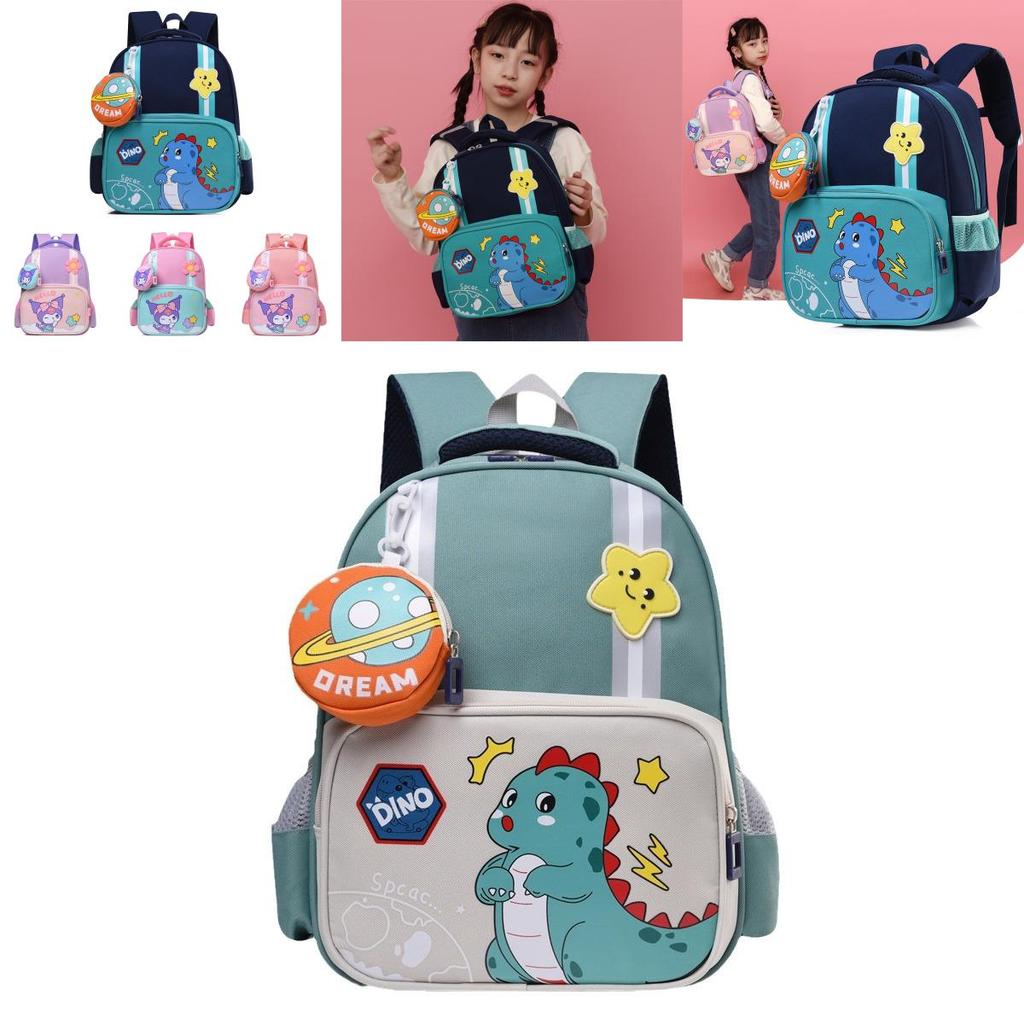 Cute Dinosaur Pattern Backpack For Children Breathable Oxford Cloth Bag For Kindergarten